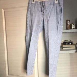 JCrew Seersucker Cropped pants